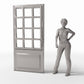 Diorama Modellbau Produktfoto 1: Diorama Gebäude: Klassische Tür mit Sprossenfenster (Ref. 705D)