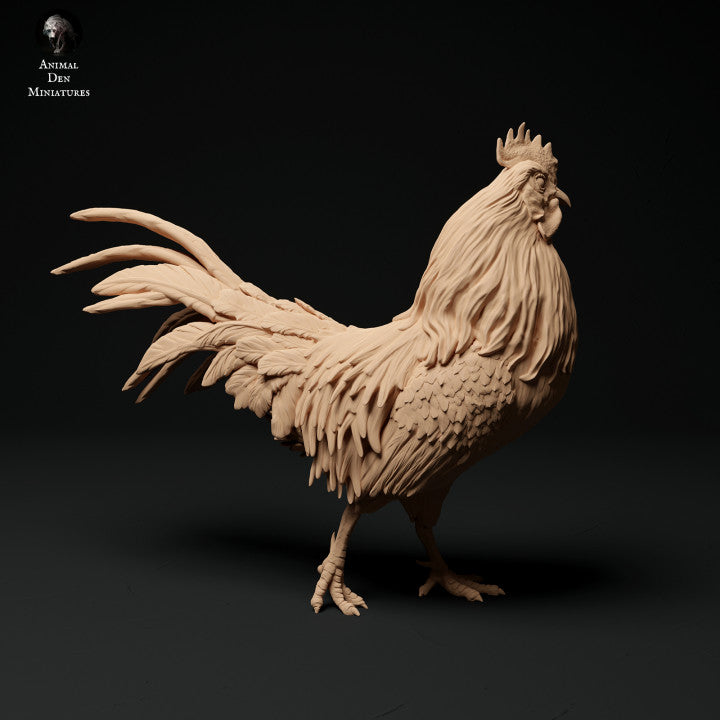 Produktfoto Tier Figur Diorama, Modellbau: 0: Bauernhof Tier Figuren: 2 Hähne - laufend und krähend