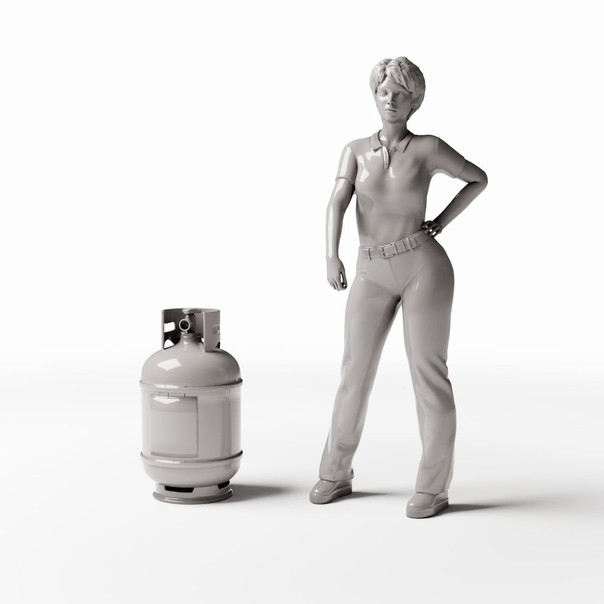 Diorama Modellbau Produktfoto 1: Diorama Werkstatt: Gasflasche mit Ventilschutz (Ref. 767D)