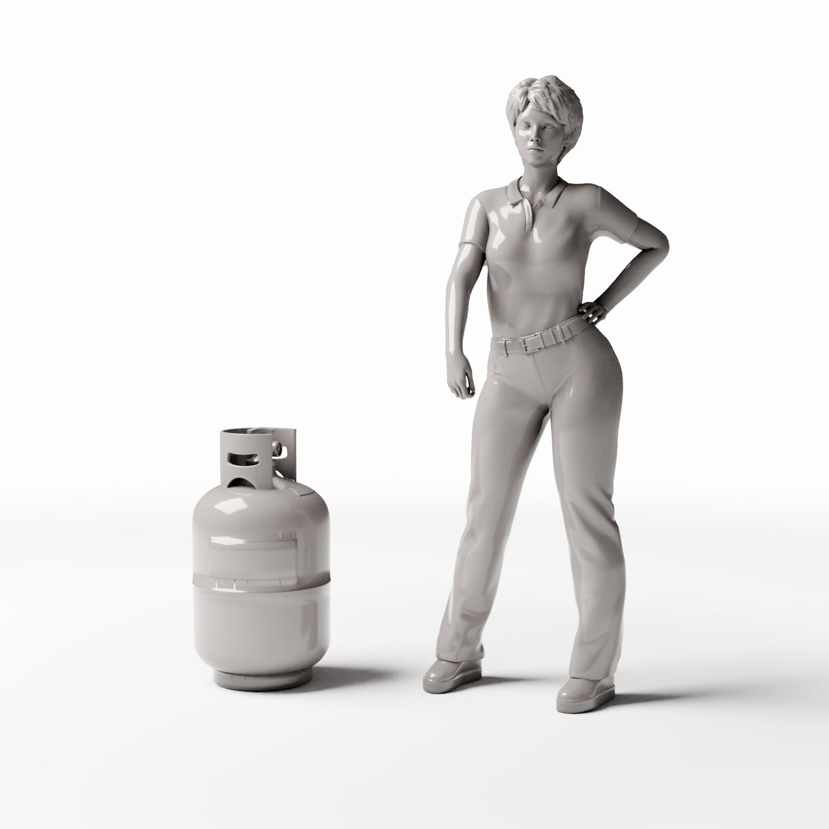 Diorama Modellbau Produktfoto 1: Diorama Werkstatt: Gasflasche mit Schutzkragen (Ref. 768D)