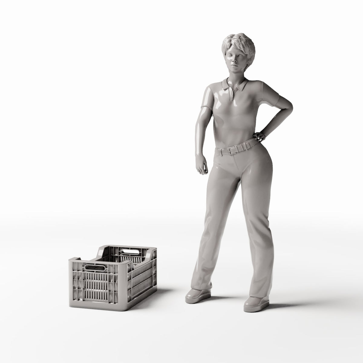 Diorama Modellbau Produktfoto 1: Diorama Markt: Verkaufsregal mit Warenbehältern (Ref. 823D)