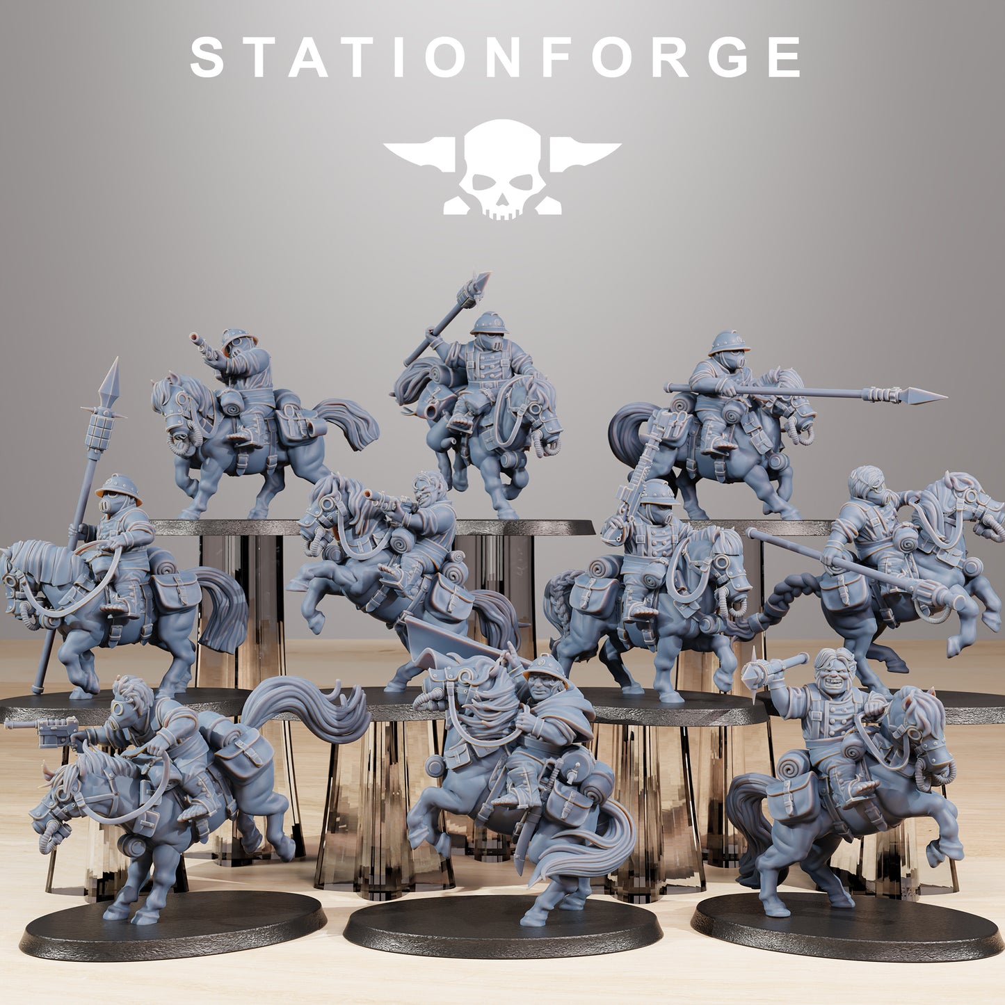 Produktfoto Tabletop 28mm The Printing Goes Ever On (TPGEO)  0: GrimGuard Pony Cavalry