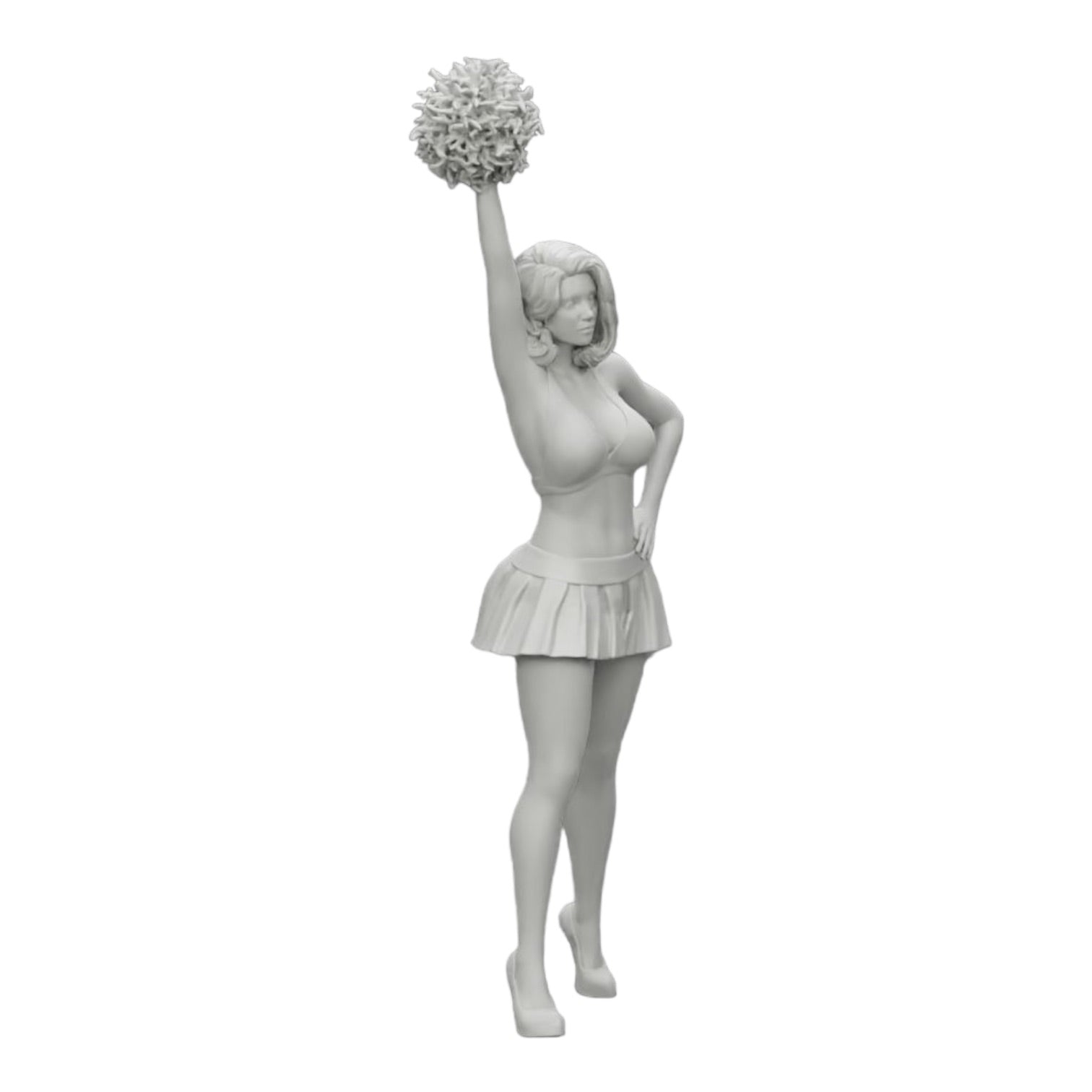Diorama Modellbau Produktfoto 0: Junges Mädchen/ Cheerleader mit Pompons beim Anfeuern (Ref Nr. A3)