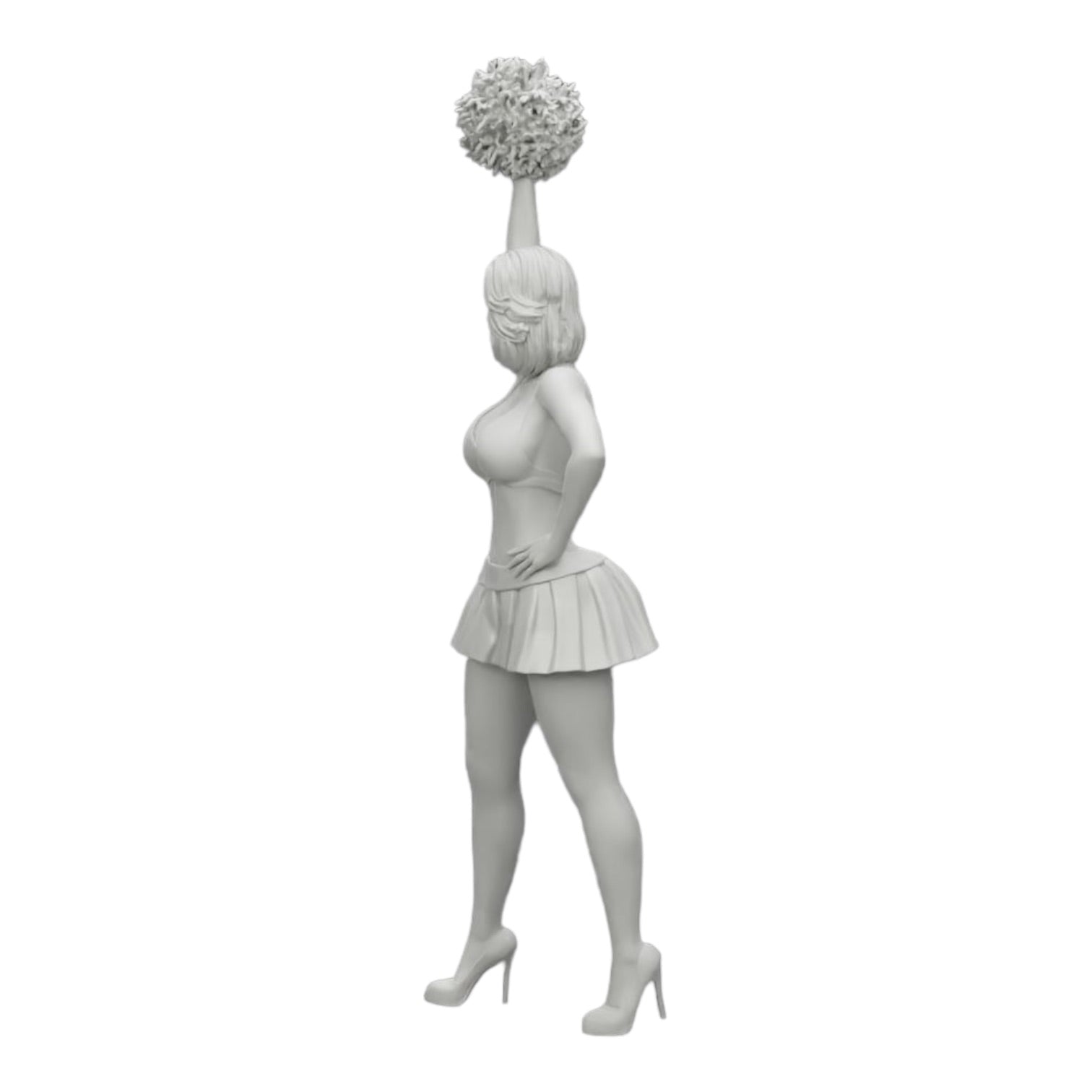Diorama Modellbau Produktfoto 0: Junges Mädchen/ Cheerleader mit Pompons beim Anfeuern (Ref Nr. A3)