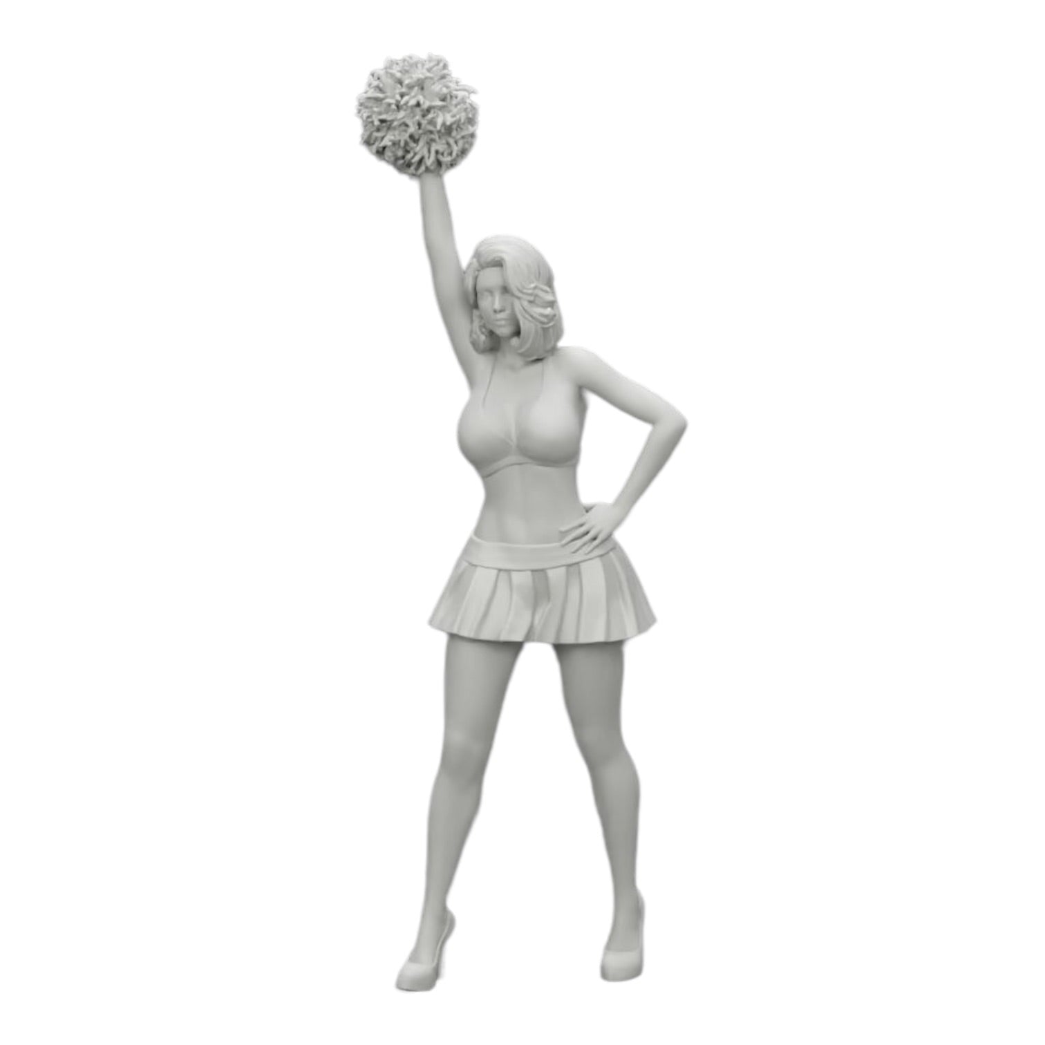 Diorama Modellbau Produktfoto 0: Junges Mädchen/ Cheerleader mit Pompons beim Anfeuern (Ref Nr. A3)