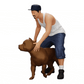 Diorama Modellbau Produktfoto 0: Gangster-Homie in Mütze mit Pitbull Hund (Ref Nr. A22)