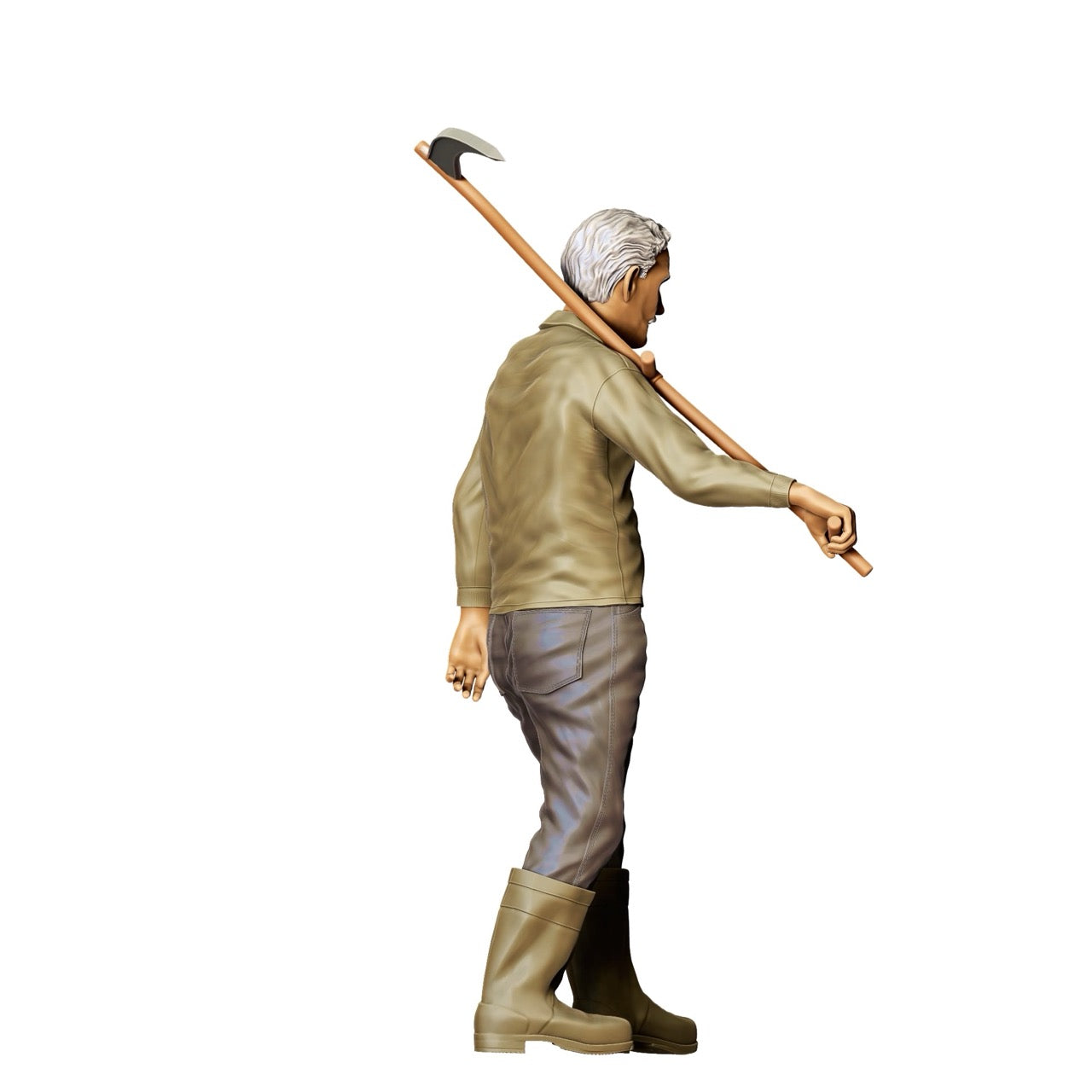 Miniatur Figur: Bauer mit Sense A - Alter Landwirt bei der Arbeit (Nr. 299)