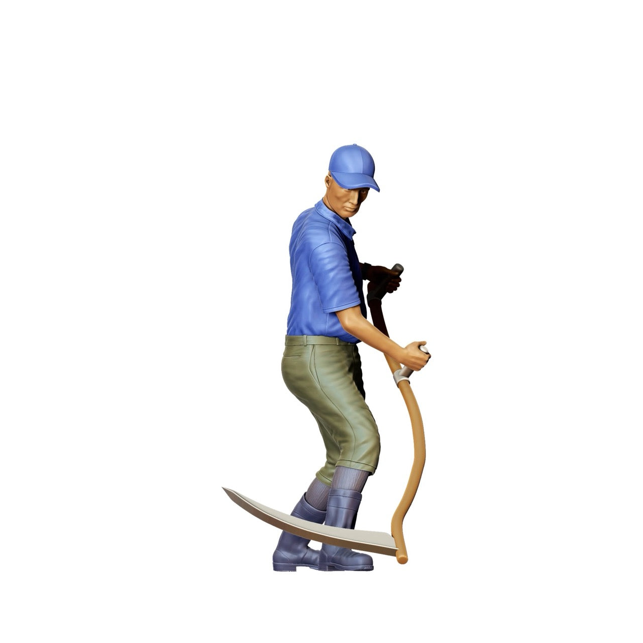 Miniatur Figur: Bauer mit Sense B - Alter Landwirt bei der Arbeit (Nr. 300)