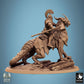 Produktfoto Tabletop 28mm Lord of the Print (LotP) 0: Tabletop Miniatur: Echsenreiter Paladin mit Zweihand-Kriegshammer, schwer gepanzerter Drachenritter, schwere Kavallerie - Dragoryx Stance (24_09_I7)