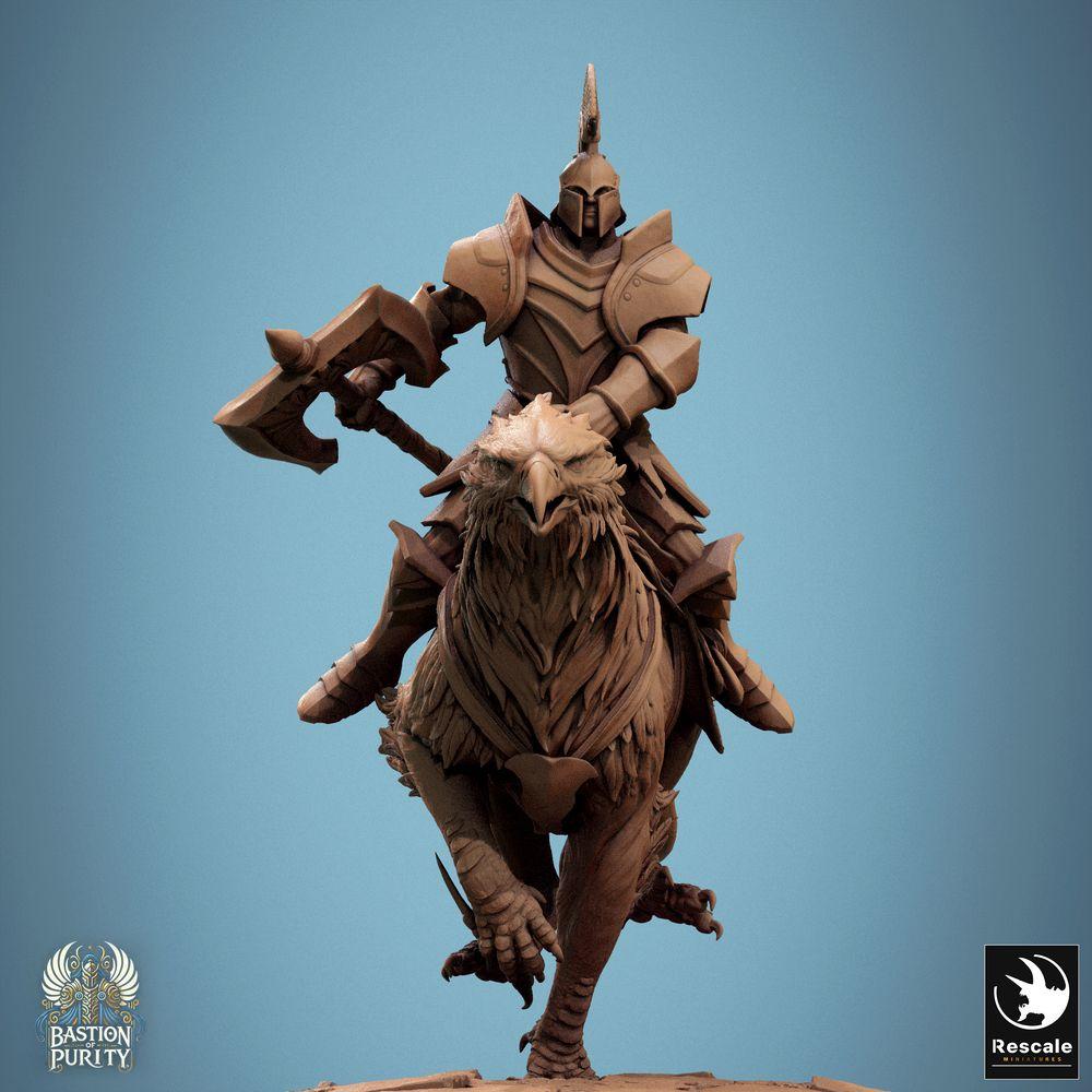 Produktfoto Tabletop 28mm Lord of the Print (LotP) 0: Fantasy Figur: Ritter auf Echsenreittier - Raptor‑Reiter mit Lanze und Schild, Lanzenkavallerie, Bestienreiter, Elite‑Kavallerie (24_09_G6)