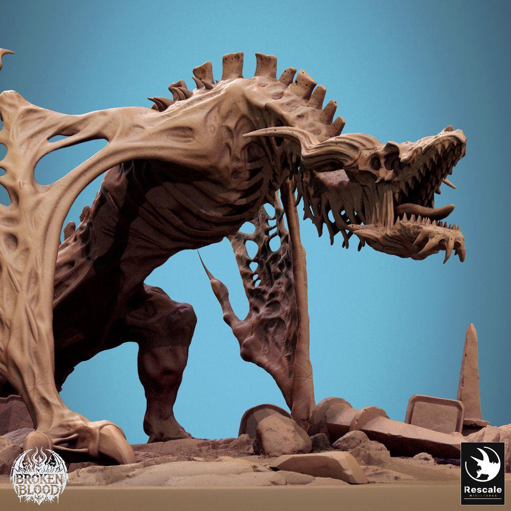 Produktfoto Tabletop 28mm Lord of the Print (LotP) 2: Tabletop Miniatur: Untoter Skelett-Wyvern, Knochendrache und Gruftbestie, Boss-Kreatur - Bann Wyvern (24_11_E1)