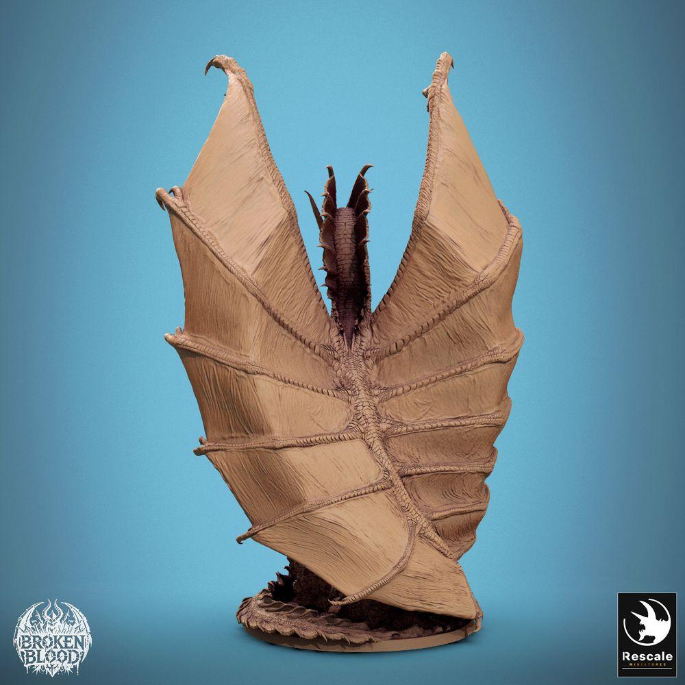 Produktfoto Tabletop 28mm Lord of the Print (LotP) 2: Tabletop Miniatur: Legendärer Altdrache - Drachenfürst und Drachenwächter, großes Flügelungeheuer Bossmonster für Wargame, Skirmish und Rollenspiel (24_11_A5)