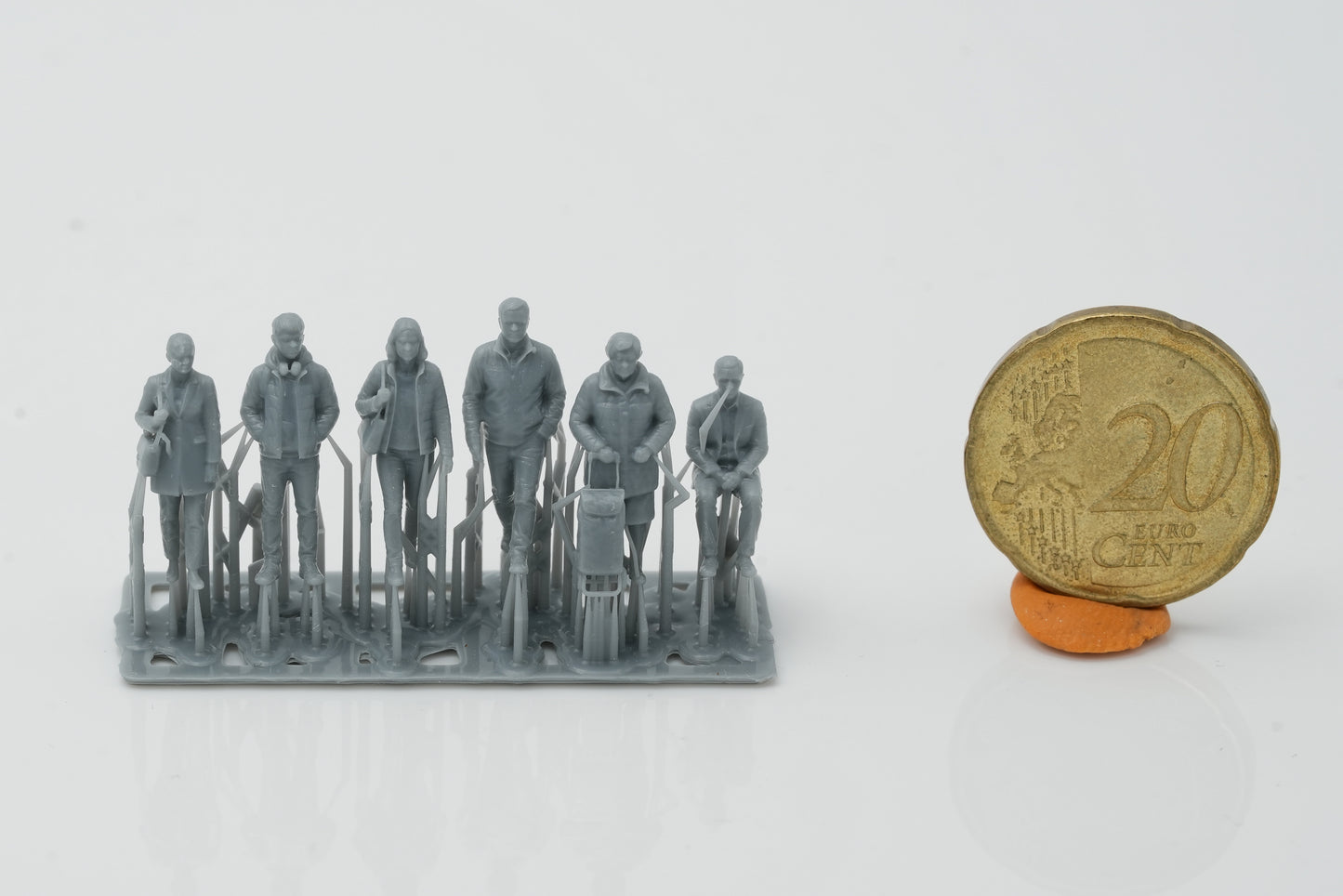 Diorama Modellbau Produktfoto 1: Passanten Figuren Set 2 - 6 Figuren (h0_29)
