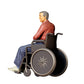 3DP Miniatures 4: Sitzende Figur: Person im Rollstuhl mit gefalteten Händen (Ref. Nr. 455)