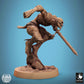 Produktfoto Tabletop 28mm Lord of the Print (LotP) 1: Tabletop Figur: Ghul-Berserker und Assassine mit Speer, Sprungangriff, untotes Wargaming-Monster, Skirmish Nahkämpfer (24_11_C3)