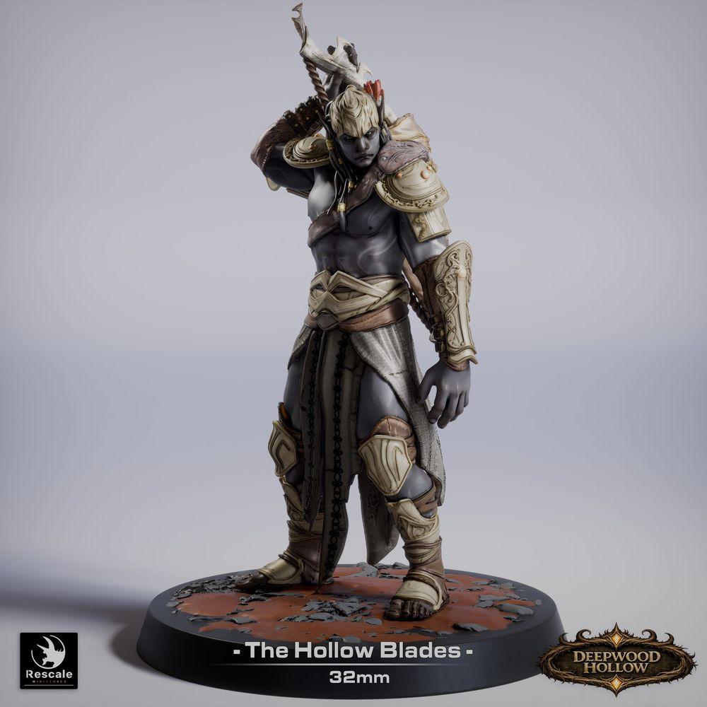 Produktfoto Tabletop 28mm Lord of the Print (LotP) 0: Tabletop Miniatur: Dunkelelf Bogenschütze / Dark Elf Archer in stehender Schützenpose (26_03_G7)