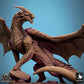 Produktfoto Tabletop 28mm Lord of the Print (LotP) 0: Fantasy Figur: Kupferdrache Copper Dragon, uralter Wyrm und Drachenfürst, brüllend mit ausgebreiteten Flügeln, auf Fels-Base, Bossmonster (24_10_D1)