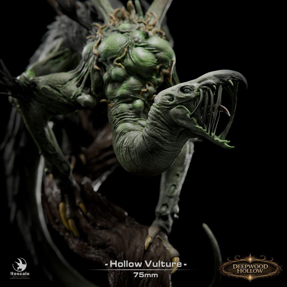Produktfoto Tabletop 28mm Lord of the Print (LotP) 5: Tabletop Miniatur: Geierdämon / Hollow Vulture - fliegende Chimäre, Schreckensvogel im Sturzflug mit Klauen, zerrissenen Schwingen und Peitschenschwanz (26_03_D1)