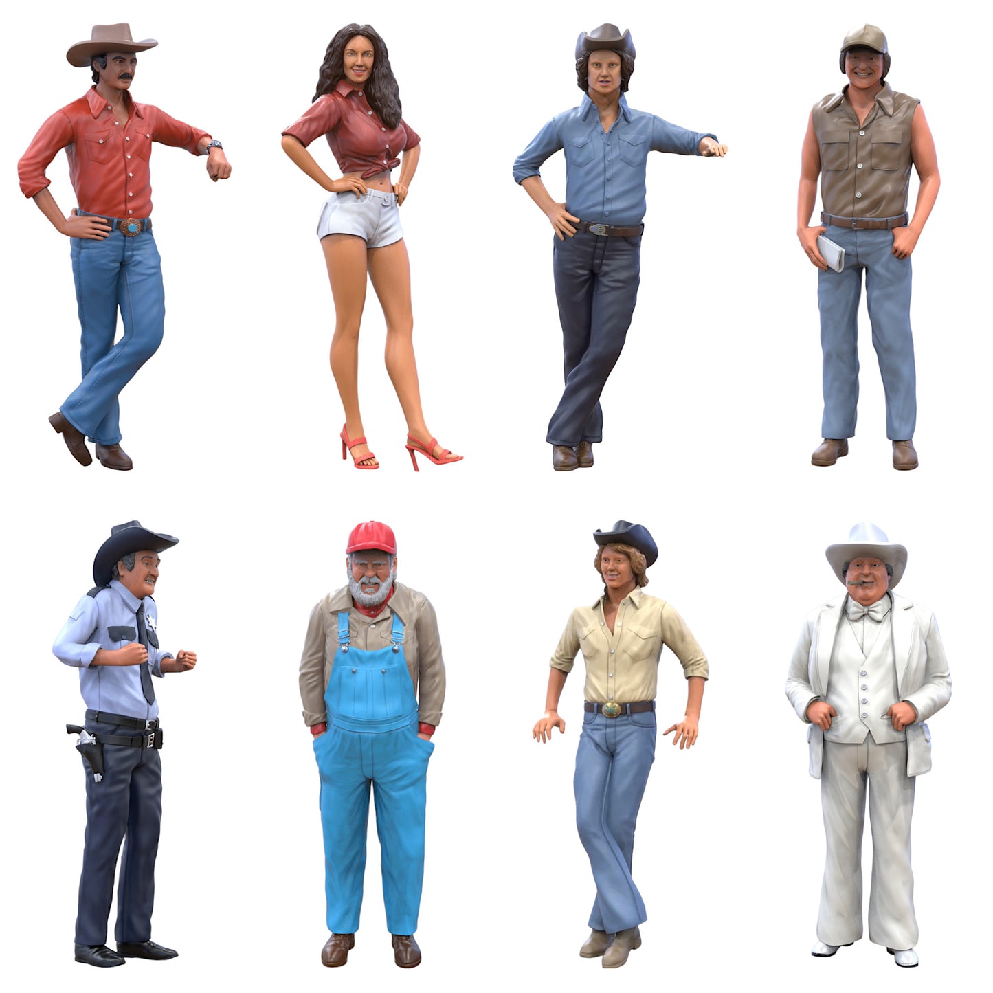 Miniatur Figur: Cowboys und Farmer Set (Nr. s25)