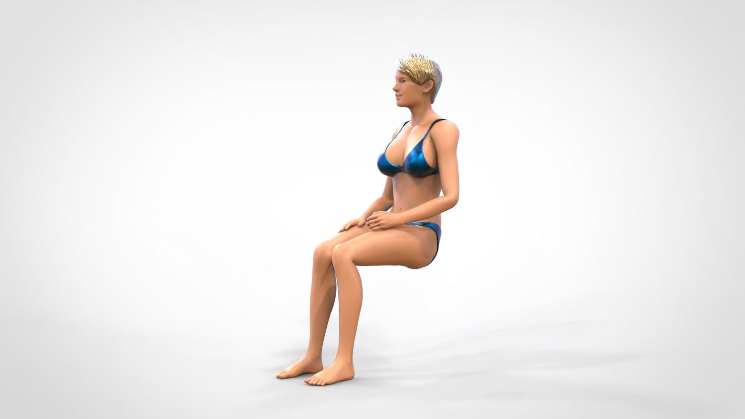 Produktfoto  0: Frau im Bikini - sitzend