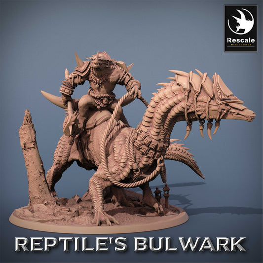 Lizardfolk Reiter - Echsen Krieger auf Dinosaurier Reittier (C6)