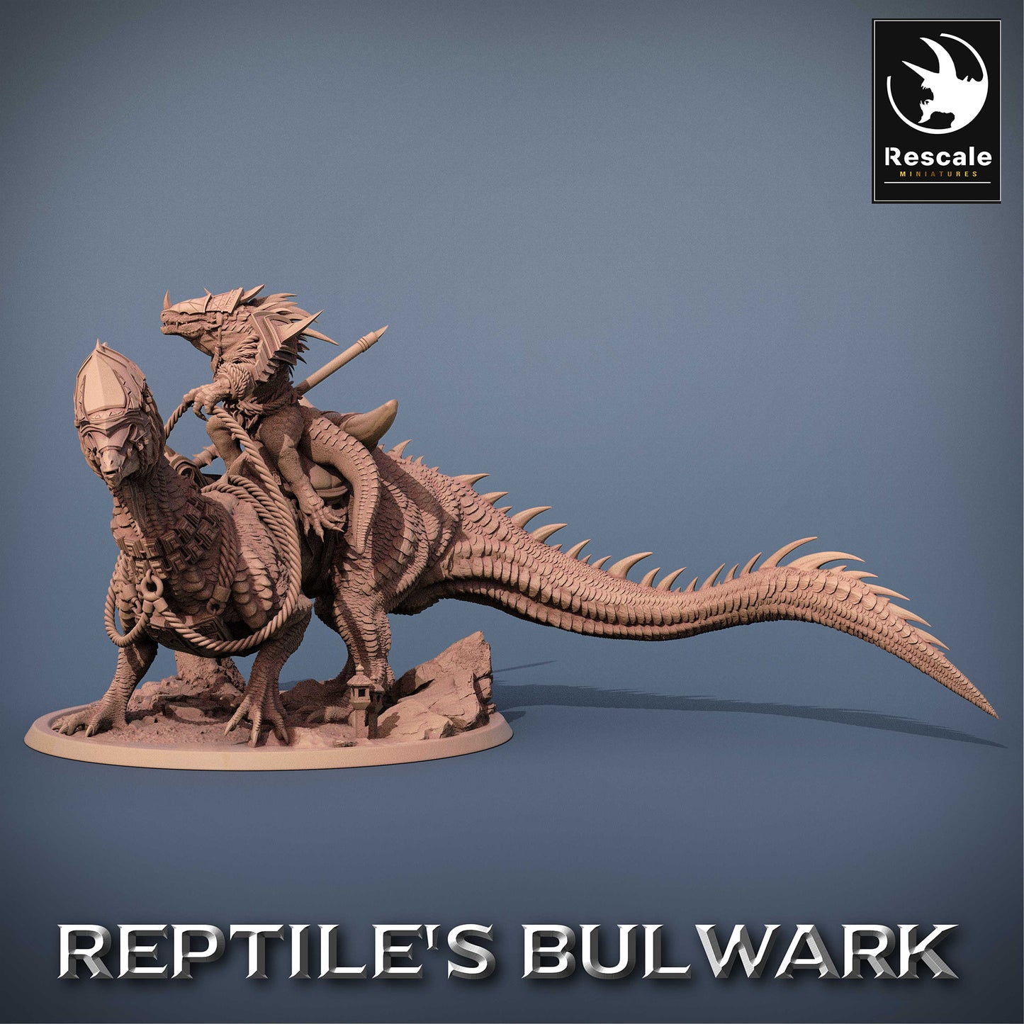 Lizardfolk Reiter - Echsen Krieger auf Dinosaurier Reittier (C6)