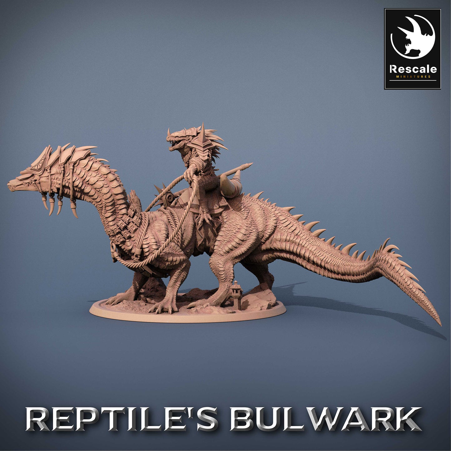 Lizardfolk Reiter - Echsen Krieger auf Dinosaurier Reittier (C5)