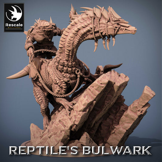Lizardfolk Reiter - Echsen Krieger auf Dinosaurier Reittier (C9)