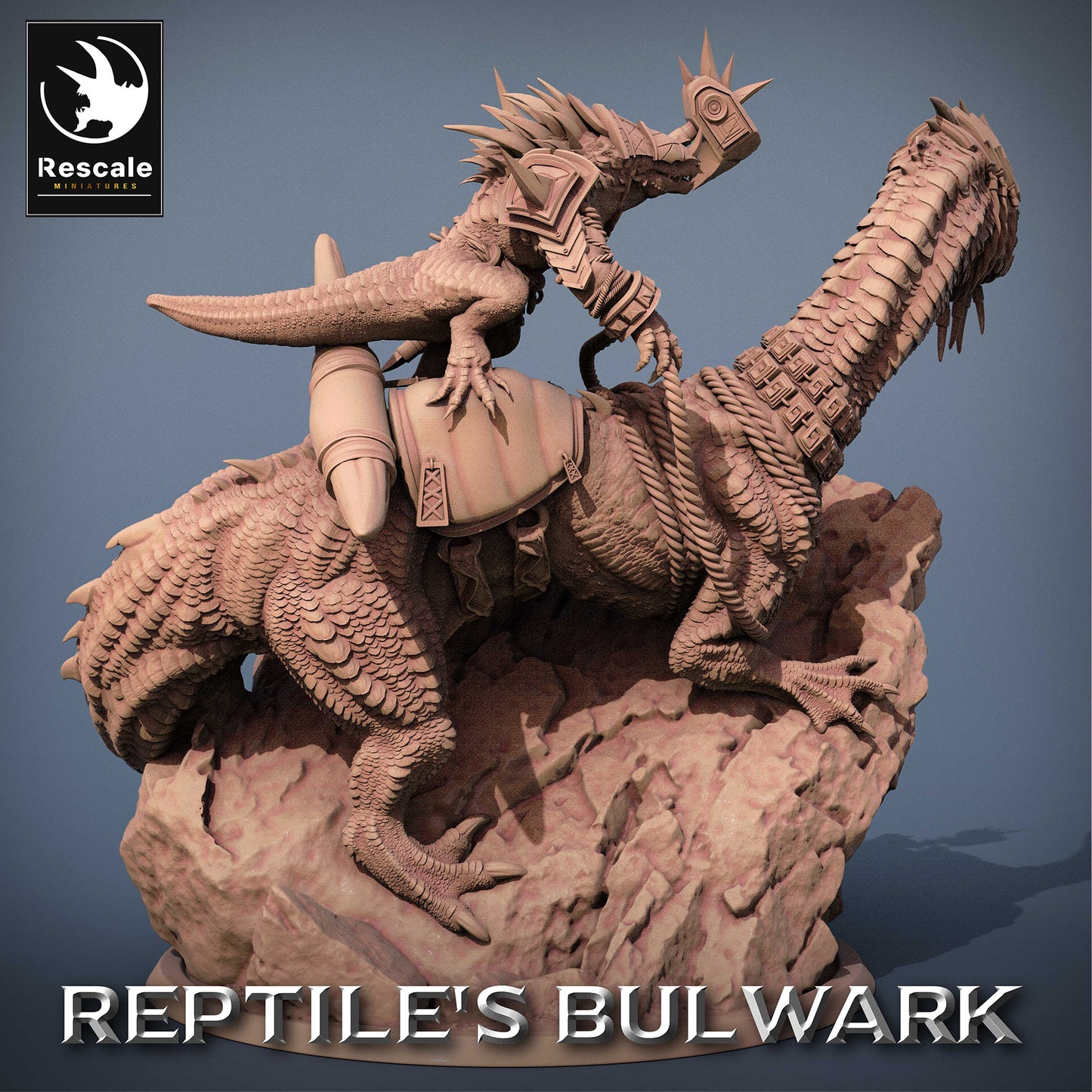 Lizardfolk Reiter - Echsen Krieger auf Dinosaurier Reittier (C9)
