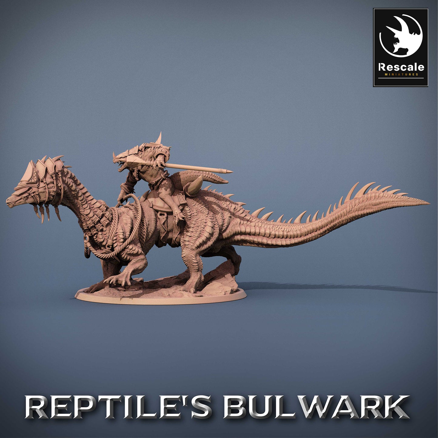 Lizardfolk Reiter - Echsen Krieger auf Dinosaurier Reittier (C1)