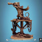 Produktfoto Tabletop 28mm Lord of the Print (LotP) 1: Tabletop Figur: Nager-Pirat (Ratten-Seefahrer), Freibeuter/Swashbuckler mit Humpen und Rundschild auf Schiffsplanken-Hafen-Base (25_07_Q17)