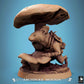 Produktfoto Tabletop 28mm Lord of the Print (LotP) 1: Fantasy Figur: Anthropomorphe Maus - Waldläufer/Ranger, Schurke, Scout im Pilzwald unter Pilzkappe, Blatt-Umhang, Scenic Base (25_07_Q21)