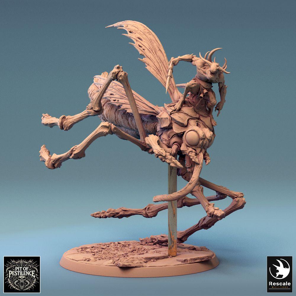 Produktfoto Tabletop 28mm Lord of the Print (LotP) 0: Tabletop Miniatur: Dämonenreiter auf monströser Insektenbestie - Insektenreiter, Mückenreiter, Albtraumkavallerie, Bossmonster - E1 Dravon Assault (24_08_E1)