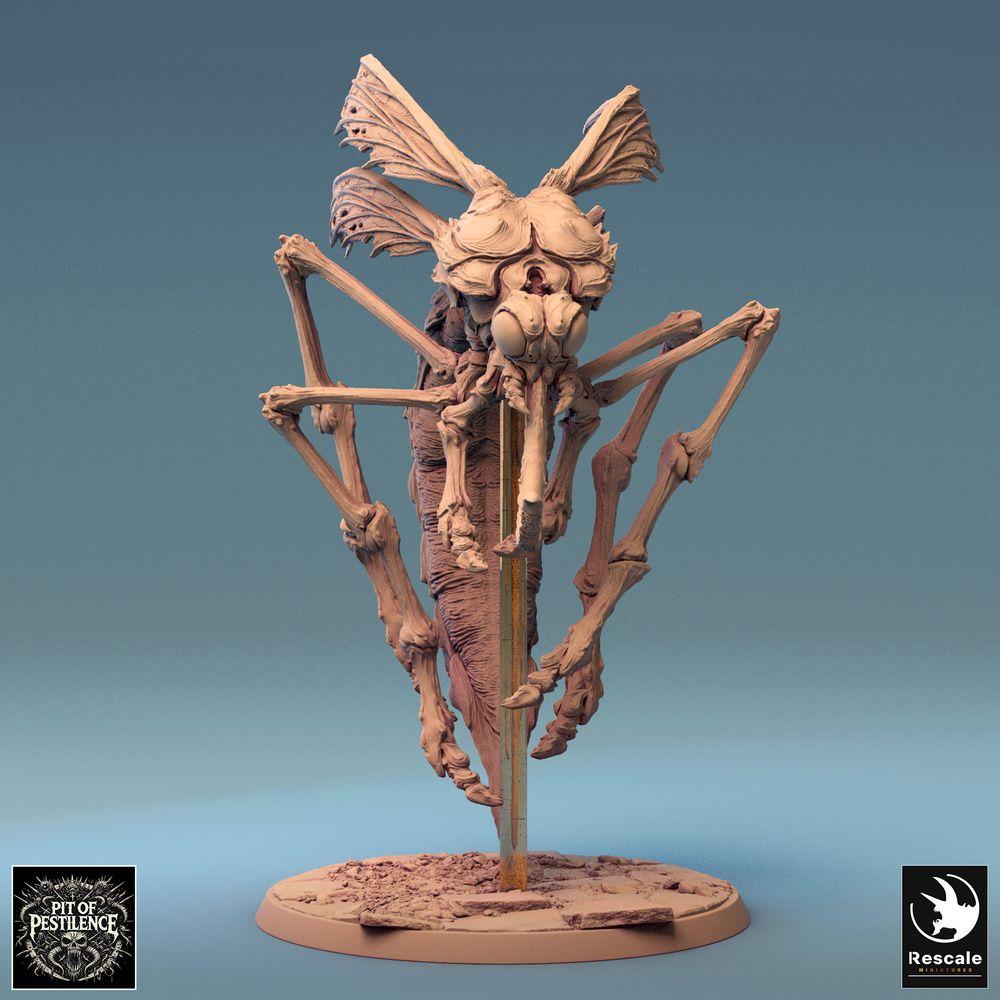 Produktfoto Tabletop 28mm Lord of the Print (LotP) 0: Tabletop Miniatur: Dämonische Riesenmücke / Blutmücke Dravon Hover, fliegendes Insekten-Monster, Schwarmherrscher Boss (24_08_E4)