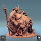 Produktfoto Tabletop 28mm Lord of the Print (LotP) 0: Tabletop Miniatur: Pestdämon Seuchenfürst, Chaos-Großdämon und Tentakel-Abomination mit Zweihandschwert und Standarten, Bossmonster (24_08_B2)