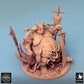 Produktfoto Tabletop 28mm Lord of the Print (LotP) 0: Tabletop Miniatur: Pestdämon Seuchenfürst, Chaos-Großdämon und Tentakel-Abomination mit Zweihandschwert und Standarten, Bossmonster (24_08_B2)