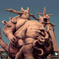 Produktfoto Tabletop 28mm Lord of the Print (LotP) 0: Tabletop Miniatur: Pestdämon Seuchenfürst, Chaos-Großdämon und Tentakel-Abomination mit Zweihandschwert und Standarten, Bossmonster (24_08_B2)
