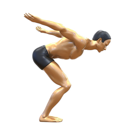 Miniatur Figur Schwimmer: Athlet vor Absprung ins Schwimmbecken (Nr. 250)