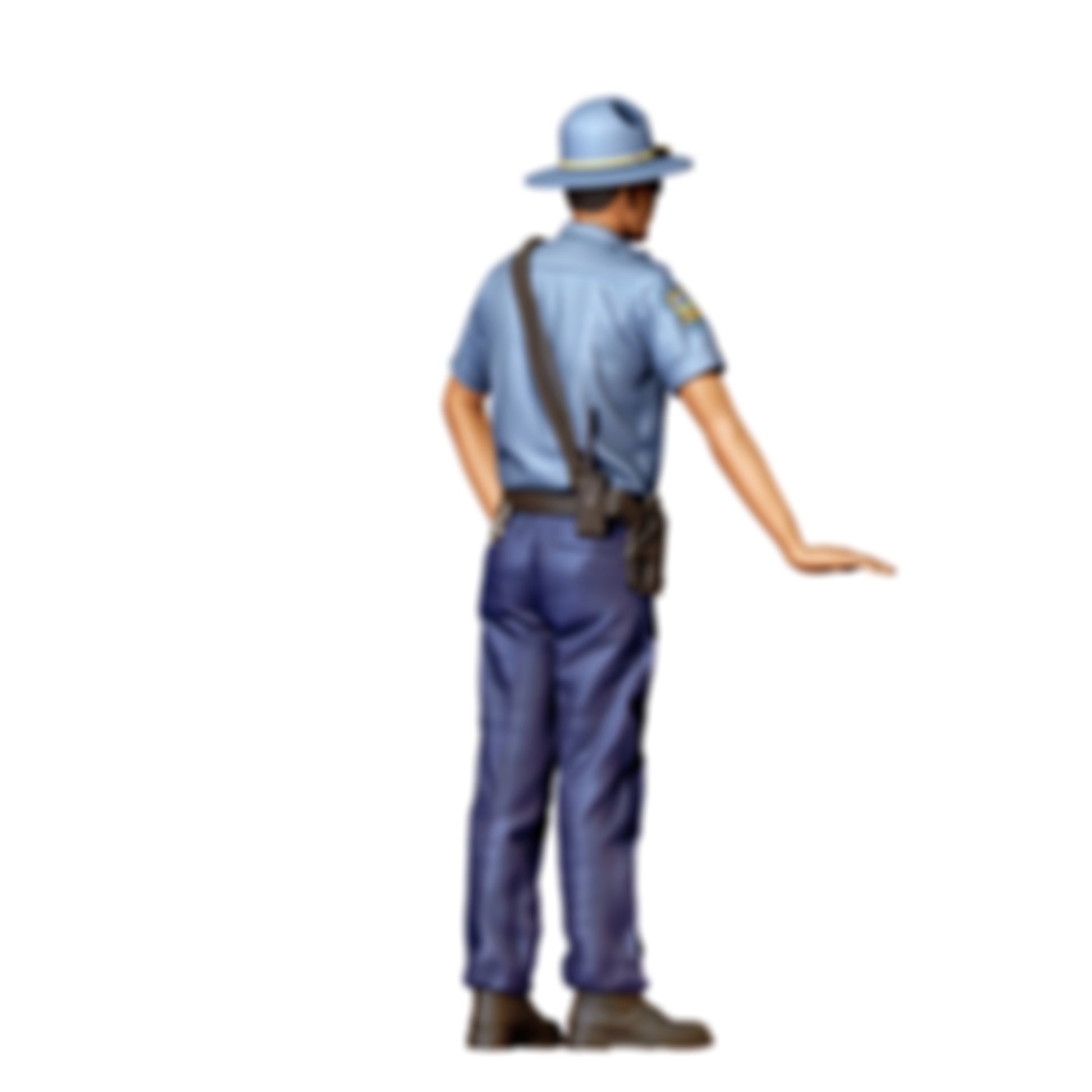 3DP Miniatures 1: Stehende Figur: Polizist mit Hut & Dienstgürtel (Ref. Nr. 502)