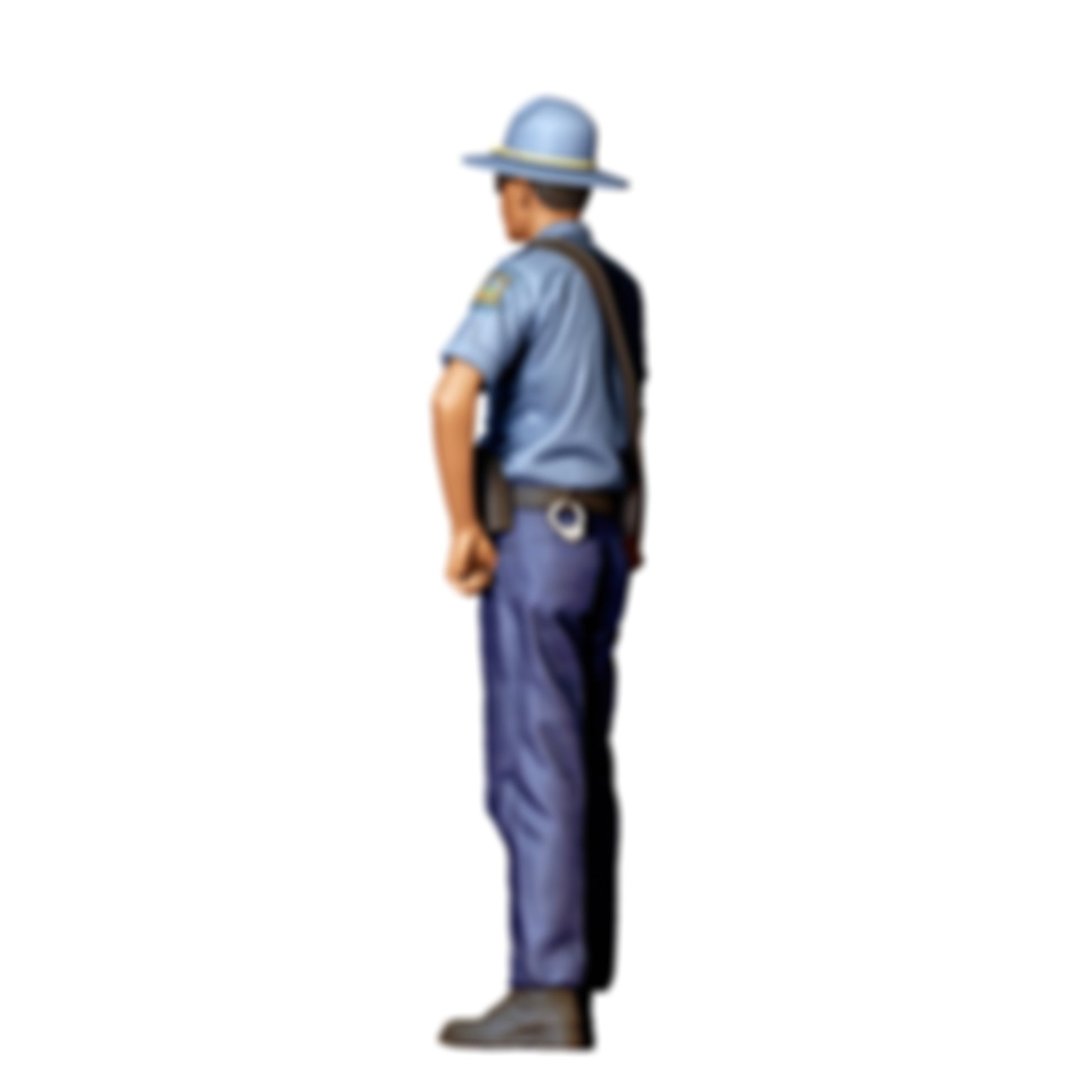 3DP Miniatures 2: Stehende Figur: Polizist mit Hut & Dienstgürtel (Ref. Nr. 502)