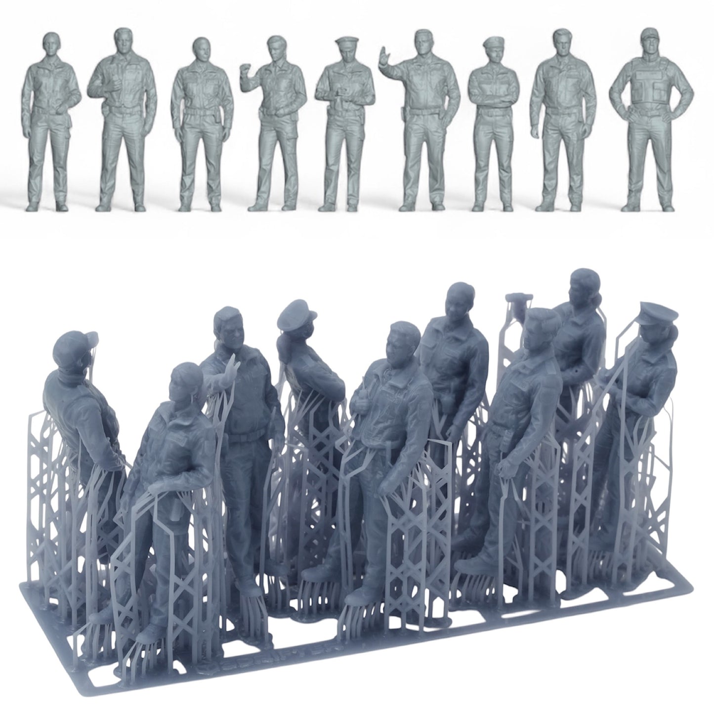 Diorama Modellbau Produktfoto 0: Deutsche Polizisten - 9 Figuren