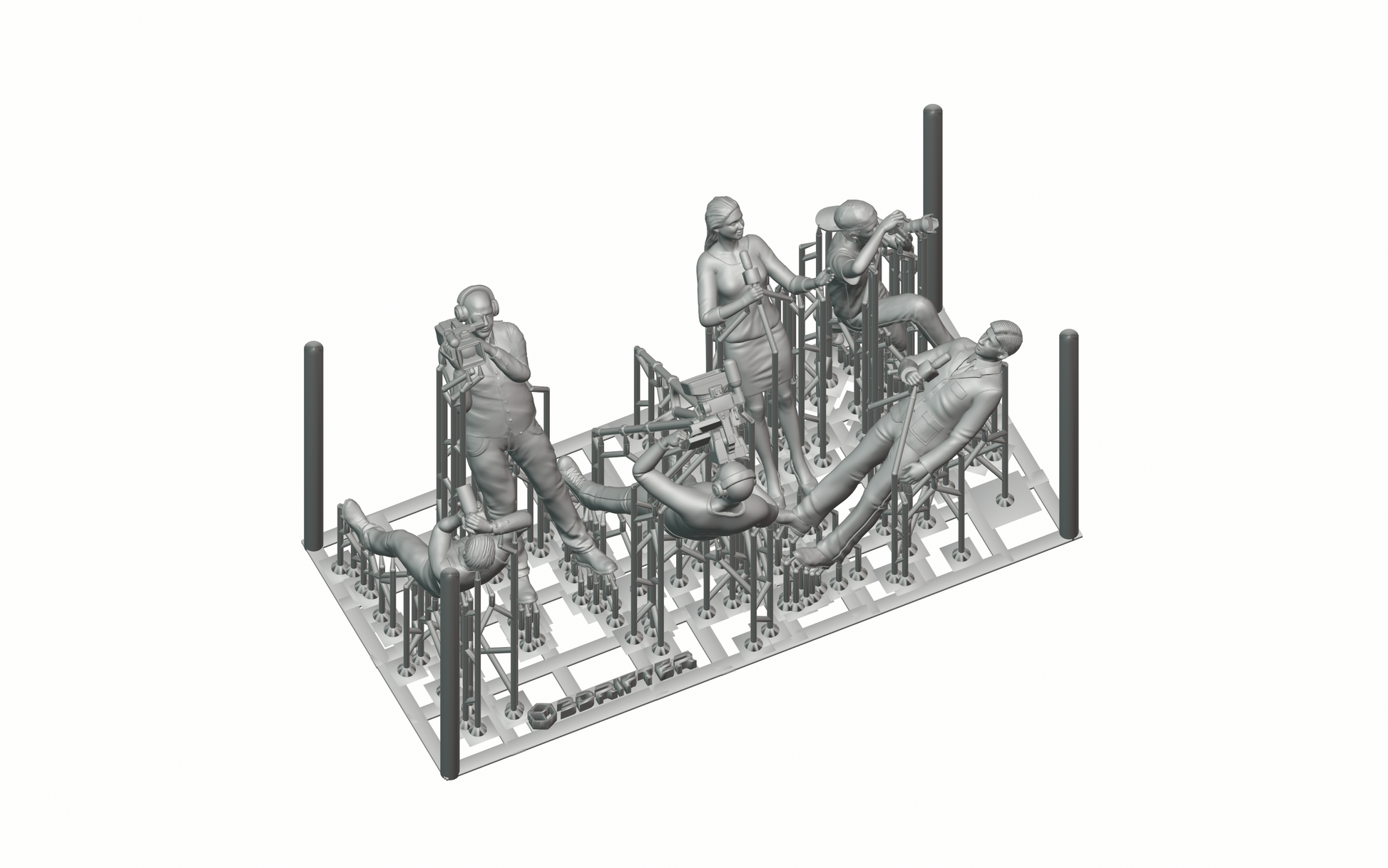 Produktfoto Diorama und Modellbau Miniatur Figur: Reporter Set, 6 Figuren