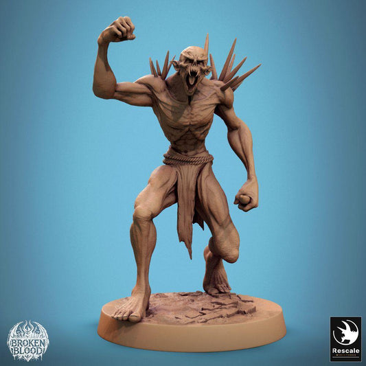 Produktfoto Tabletop 28mm Lord of the Print (LotP) 0: Tabletop Miniatur: Savage Ghoul Berserker - Dämonenbrut, brüllende Höllenbestie, Nahkampf-Abomination (24_11_B39)