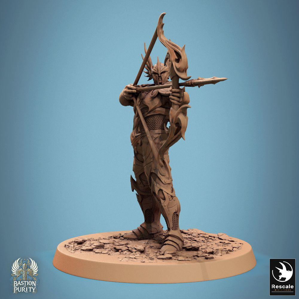 Produktfoto Tabletop 28mm Lord of the Print (LotP) 0: Tabletop Miniatur: Elfen-Bogenschütze mit Langbogen, Waldelfen-Waldläufer und Späher - Sentinel of Aetherium (24_09_D1)