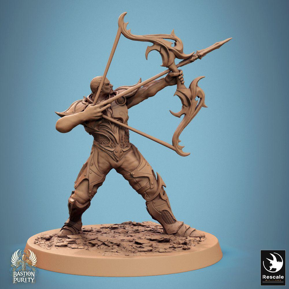 Produktfoto Tabletop 28mm Lord of the Print (LotP) 0: Tabletop Miniatur: Ätherwächter Bogenschütze - Waldläufer, Späher, Elite-Fernkämpfer, Krieger mit Großbogen (24_09_D2)