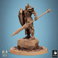 Produktfoto Tabletop 28mm Lord of the Print (LotP) 0: Tabletop Miniatur: Paladin Kommandant mit Speer und Großschild, gepanzerter Ritter, Elitegardist, Schildträger - Sentinel of Aetherium (24_09_D5)