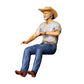 3DP Miniatures 5: Sitzende Figur: Fahrerin mit breitkrempigem Hut (Ref. Nr. 466)
