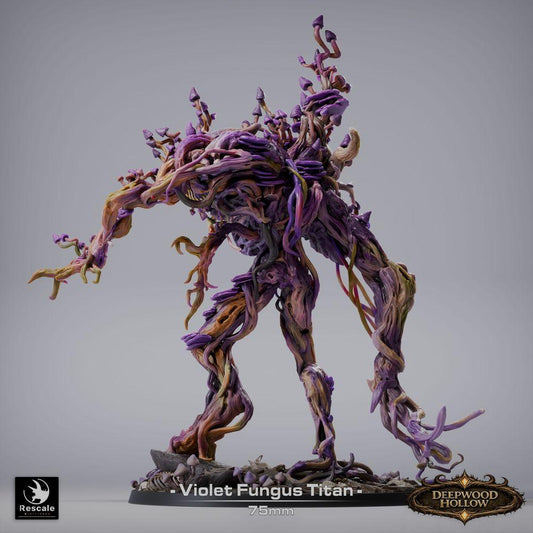 Produktfoto Tabletop 28mm Lord of the Print (LotP) 0: Fantasy Figur: Violet Fungus Titan - Violetter Pilzkoloss, Sporen-Titan, Pflanzen-Golem, Waldhorror Boss-Monster (26_03_E1)