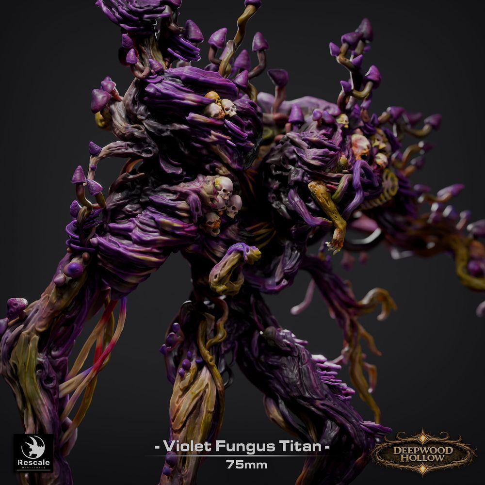 Produktfoto Tabletop 28mm Lord of the Print (LotP) 1: Fantasy Figur: Violet Fungus Titan - Violetter Pilzkoloss, Sporen-Titan, Pflanzen-Golem, Waldhorror Boss-Monster (26_03_E1)