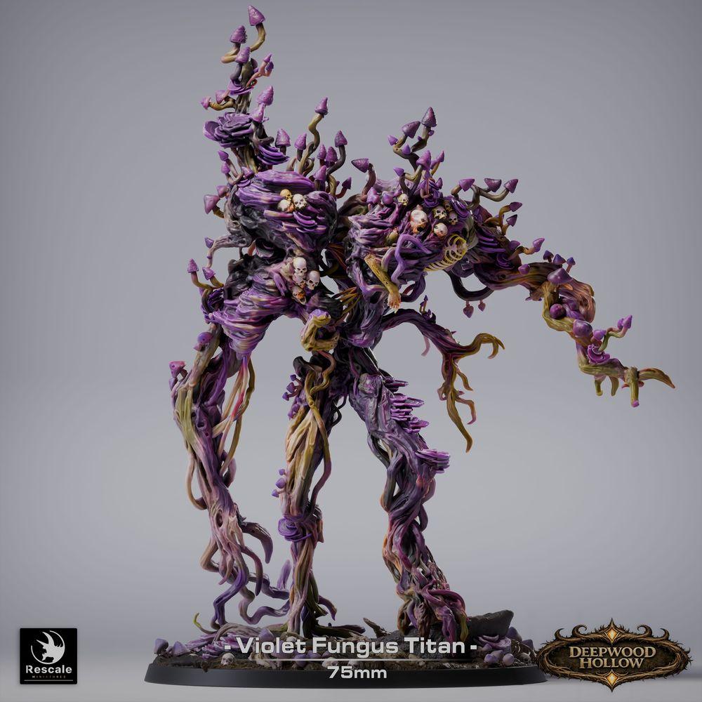 Produktfoto Tabletop 28mm Lord of the Print (LotP) 2: Fantasy Figur: Violet Fungus Titan - Violetter Pilzkoloss, Sporen-Titan, Pflanzen-Golem, Waldhorror Boss-Monster (26_03_E1)